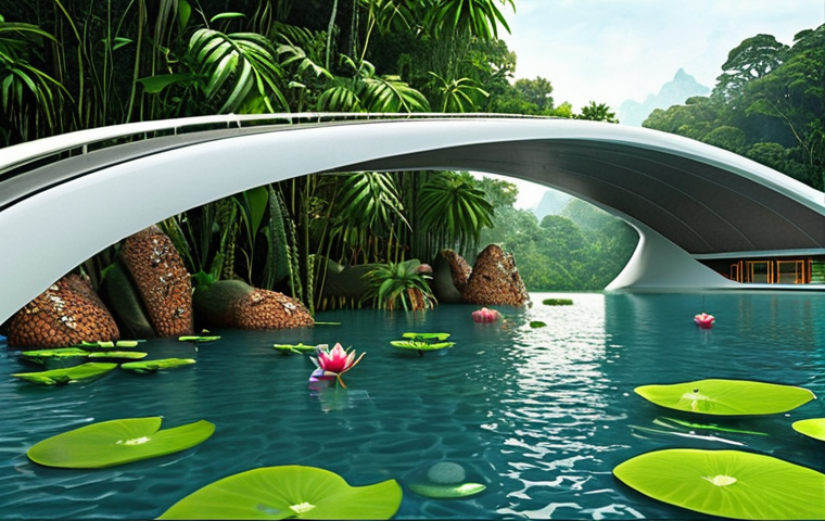 **Prompt 1: "Inspired by Nature's Blueprint"**
A visually captivating image illustrating the core concept of biomimicry in Malaysia. On one side, showcase vibrant elements of Malaysian nature, such as a pristine lotus leaf shedding water droplets, a kingfisher with its aerodynamic beak in flight, and an intricate termite mound. On the other side, subtly integrate sleek, modern Malaysian architectural designs (e.g., a self-cleaning building surface, a naturally ventilated structure) and technological innovations (e.g., a streamlined high-speed train) directly inspired by these natural forms. The image should evoke a sense of ingenious design, sustainable solutions, and the seamless harmony between nature's wisdom and human innovation within a contemporary Malaysian setting, bathed in warm, optimistic light.