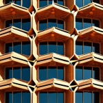 **Honeycomb-inspired building structure with natural ventilation.** (Focuses on engineering and sustainable design).