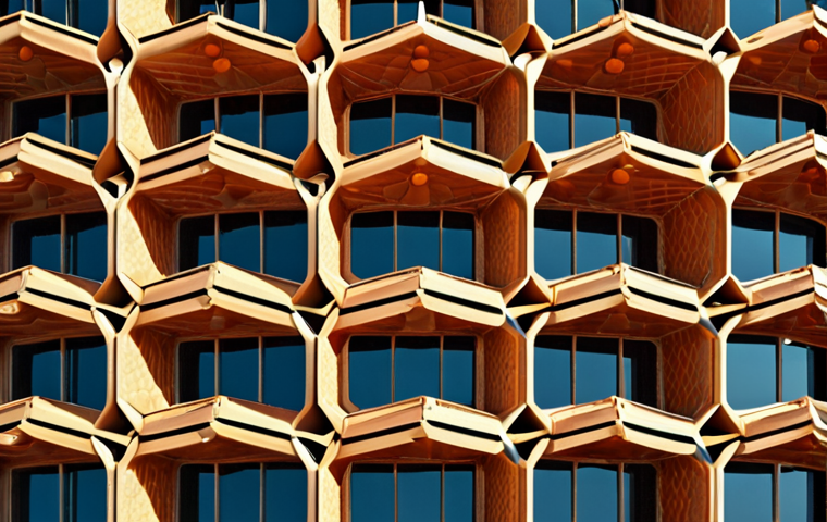 **Honeycomb-inspired building structure with natural ventilation.** (Focuses on engineering and sustainable design).