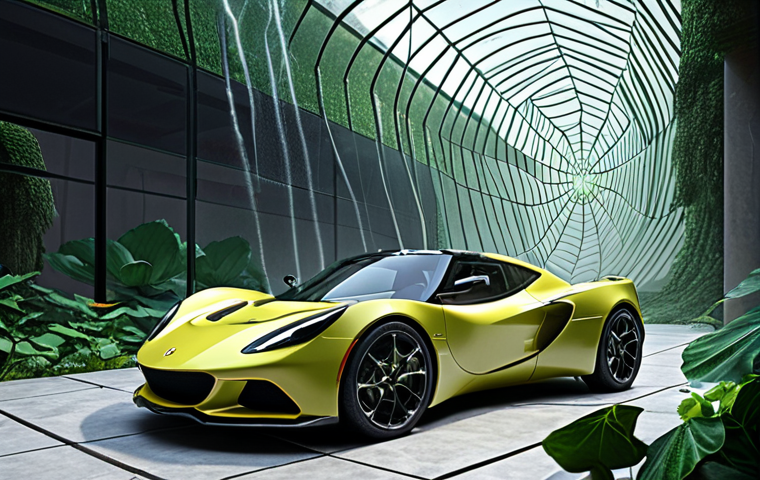 A visionary concept art illustrating the seamless transition from natural wonders to advanced materials. Imagine a lotus flower's superhydrophobic surface elegantly transforming into a self-cleaning building facade, while a spider web's incredible strength morphs into lightweight, high-performance composites for vehicles. The scene should be vibrant and optimistic, showcasing nature as the ultimate architect inspiring a sustainable future for materials science.